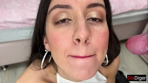 The best selection of cumshots on the face and in the mouth. Swallowing sperm. With Katty West